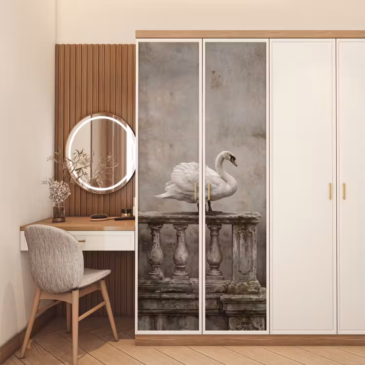Deursticker - Zwaan - Elegant - Dieren - Wit — 5