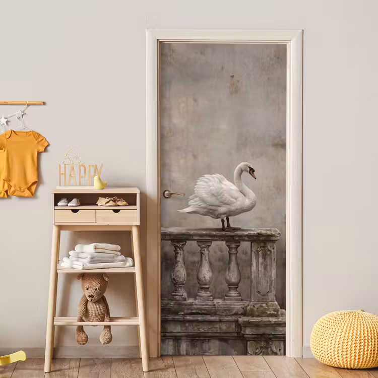 Deursticker - Zwaan - Elegant - Dieren - Wit — 6