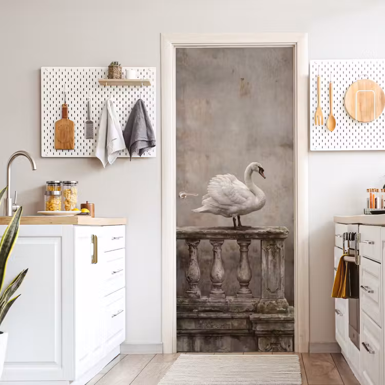 Deursticker - Zwaan - Elegant - Dieren - Wit — 7
