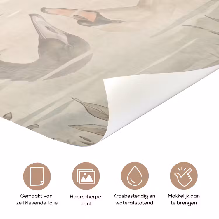 Deursticker - Zwanen - Hartvorm - Dieren — 3