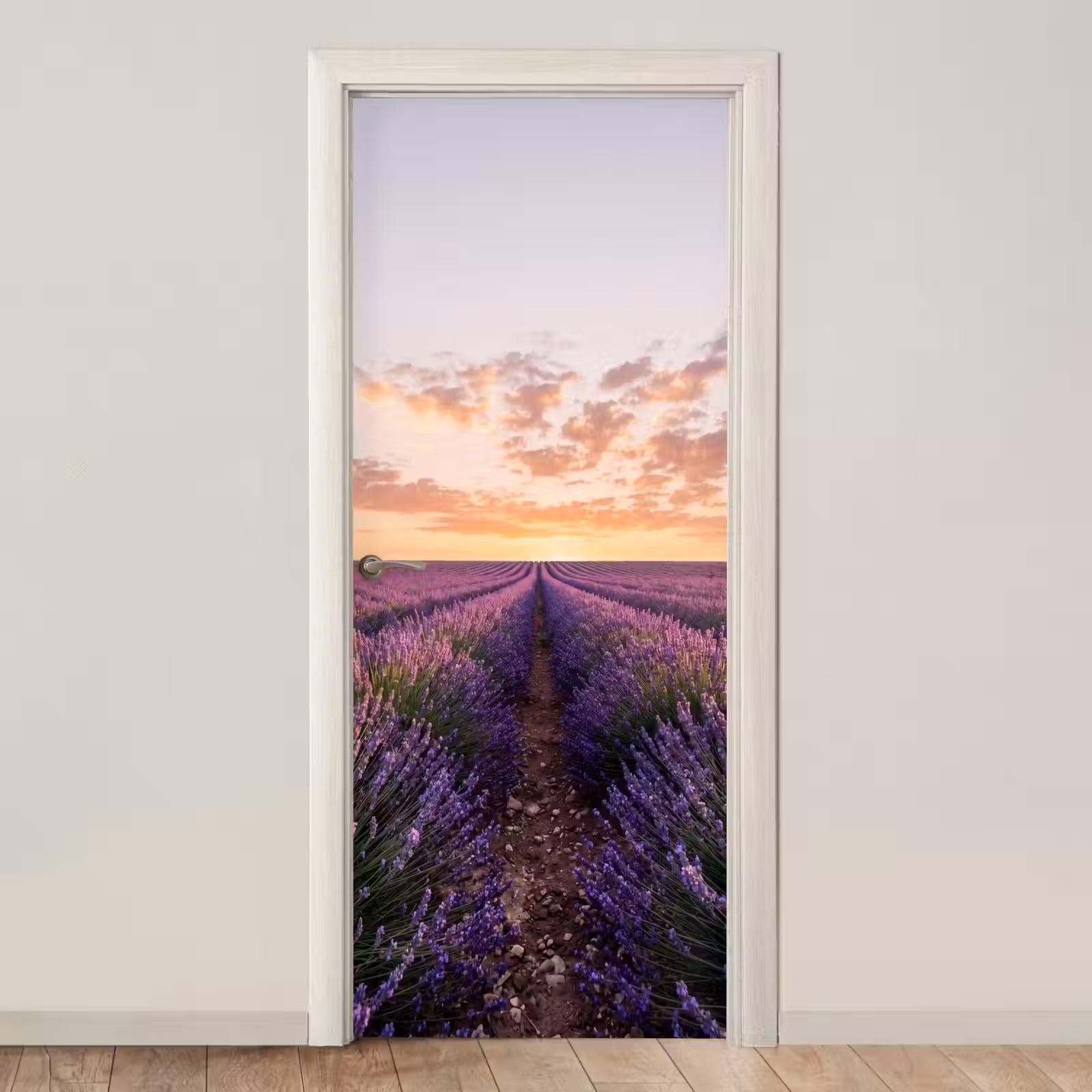 Deursticker - Landschap - Lavendelveld - Paars — 1