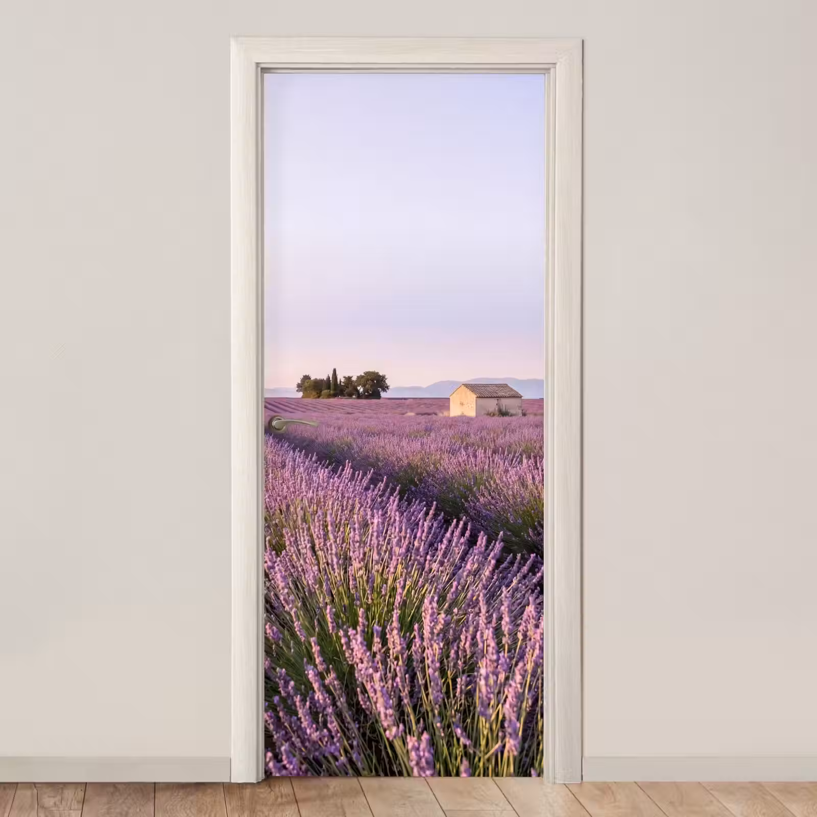 Deursticker - Lavendel - Landschap - Sereen - Paars — 1