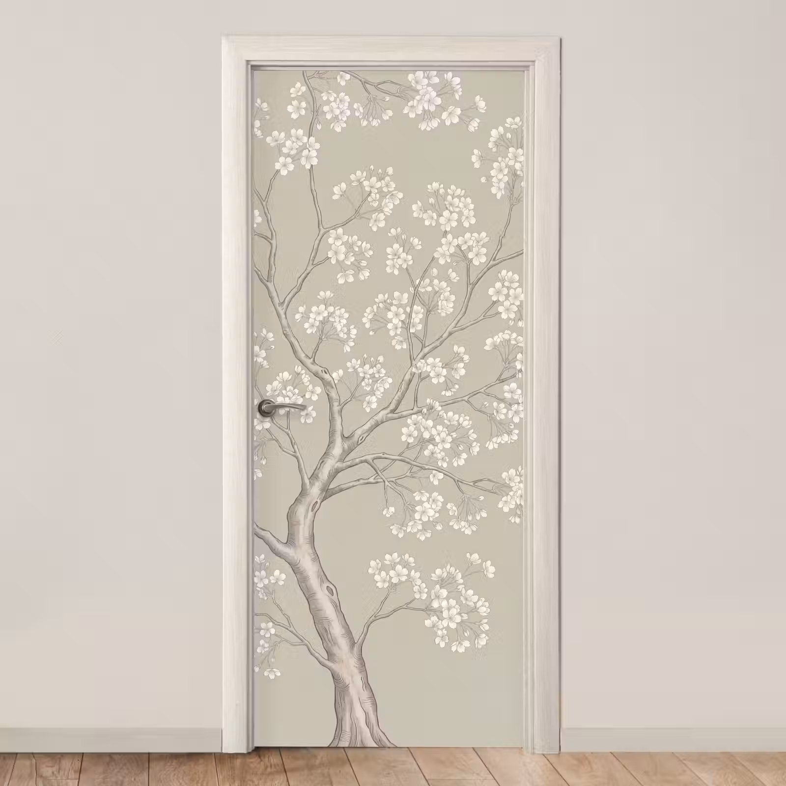Deursticker - Sereen - Bloesem - Wit — 1