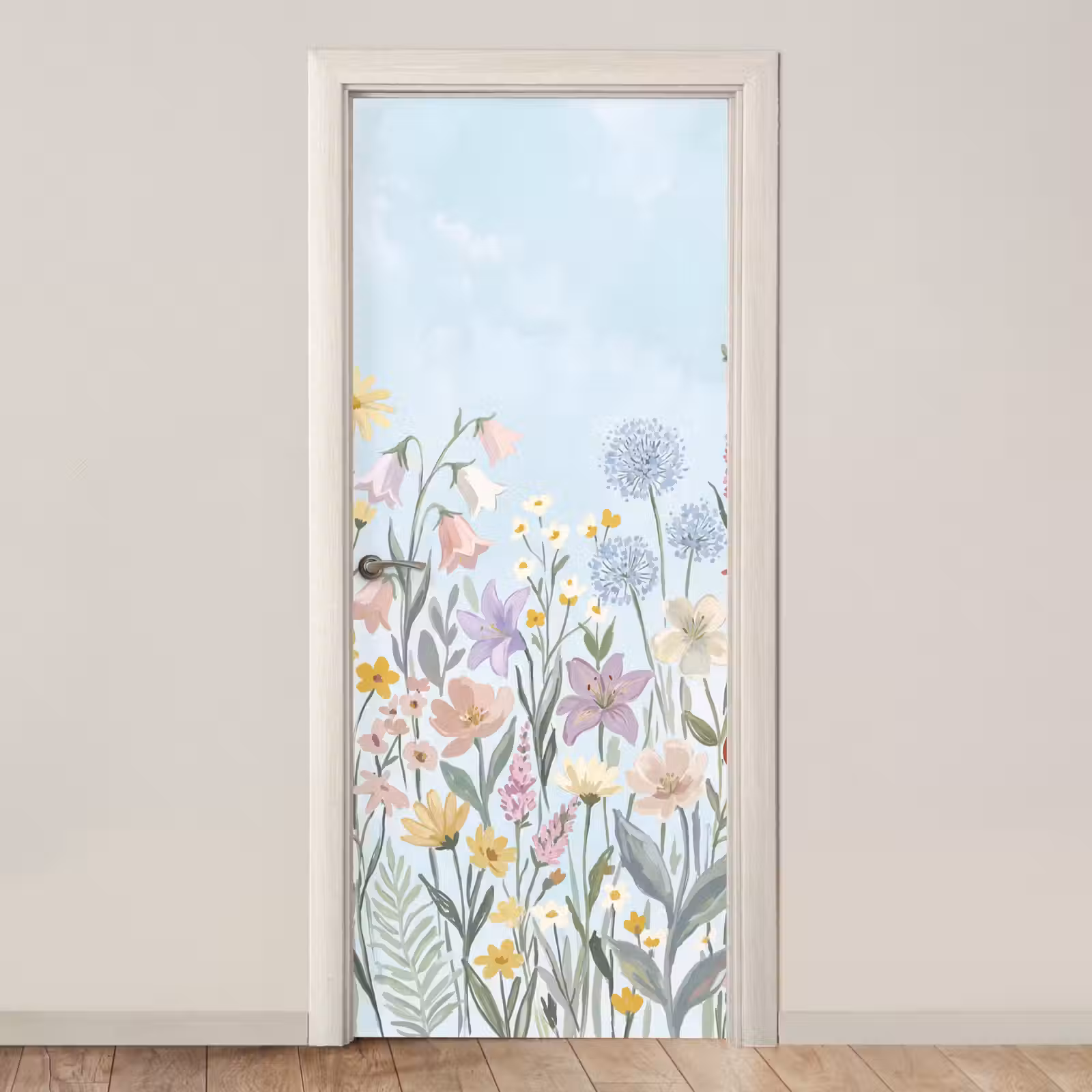 Deursticker - Weidebloemen - Illustratie - Kleurrijk — 1