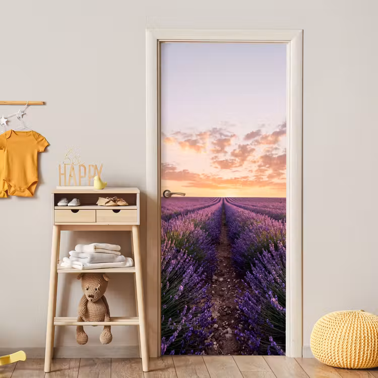 Deursticker - Landschap - Lavendelveld - Paars — 6