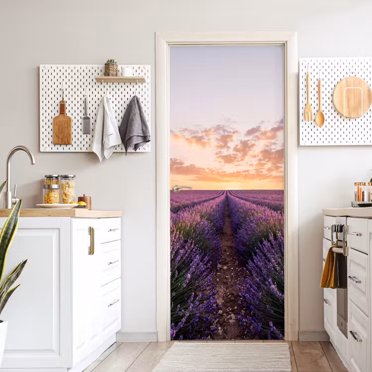 Deursticker - Landschap - Lavendelveld - Paars — 7