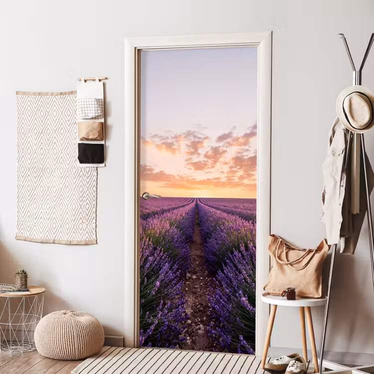 Deursticker - Landschap - Lavendelveld - Paars — 8