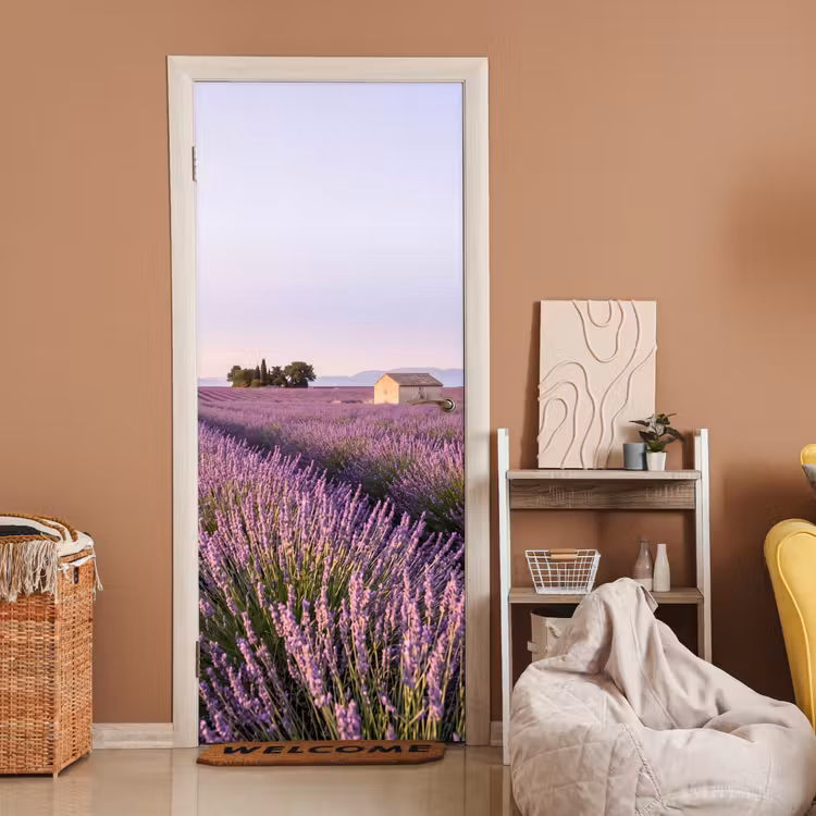 Deursticker - Lavendel - Landschap - Sereen - Paars — 2