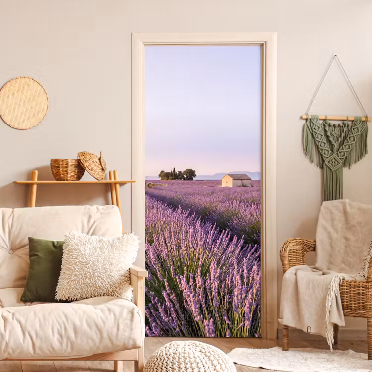 Deursticker - Lavendel - Landschap - Sereen - Paars — 4