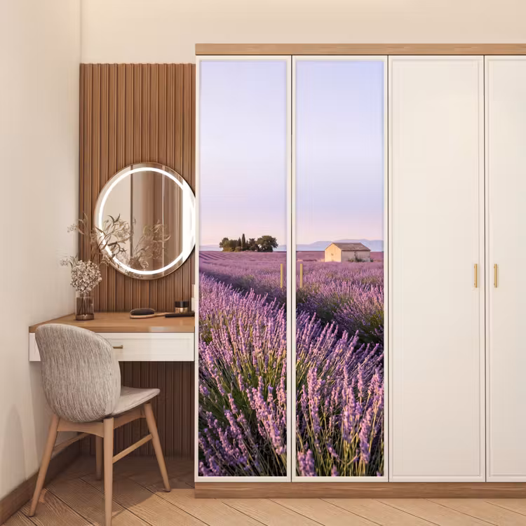 Deursticker - Lavendel - Landschap - Sereen - Paars — 5