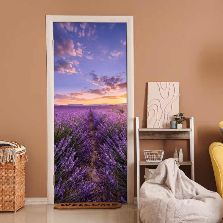 Deursticker - Lavendel - Veld - Natuur - Paars — 2