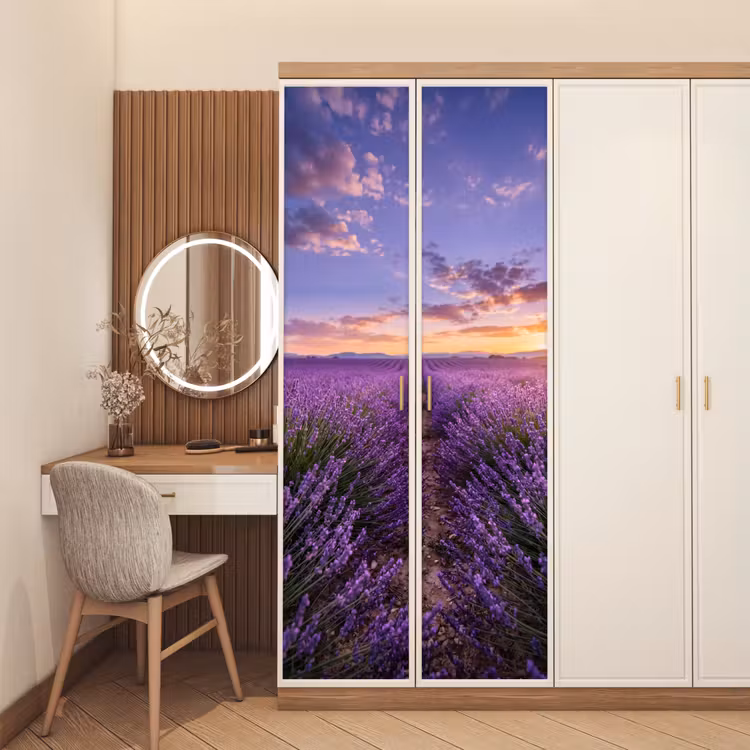 Deursticker - Lavendel - Veld - Natuur - Paars — 5