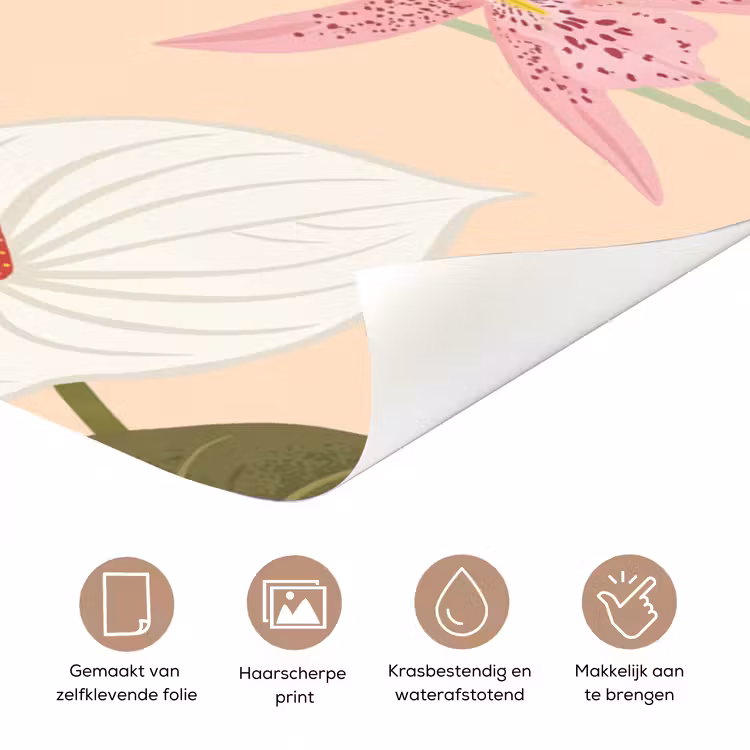 Deursticker - Patroon - Bloemen - Kleurrijk — 3