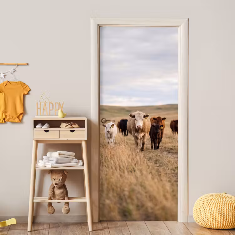 Deursticker - Runderen - Kudde - Landschap - Weide - Rustig — 6