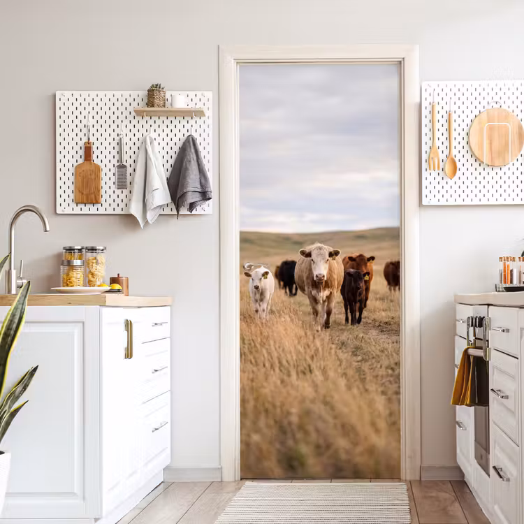 Deursticker - Runderen - Kudde - Landschap - Weide - Rustig — 7
