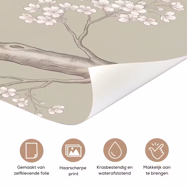Deursticker - Sereen - Bloesem - Wit — 3