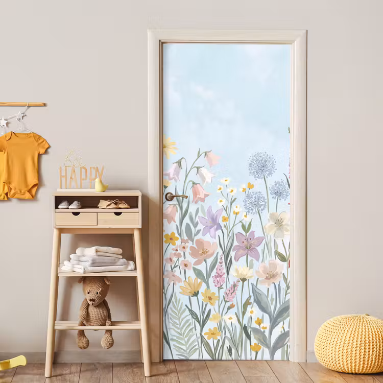 Deursticker - Weidebloemen - Illustratie - Kleurrijk — 6