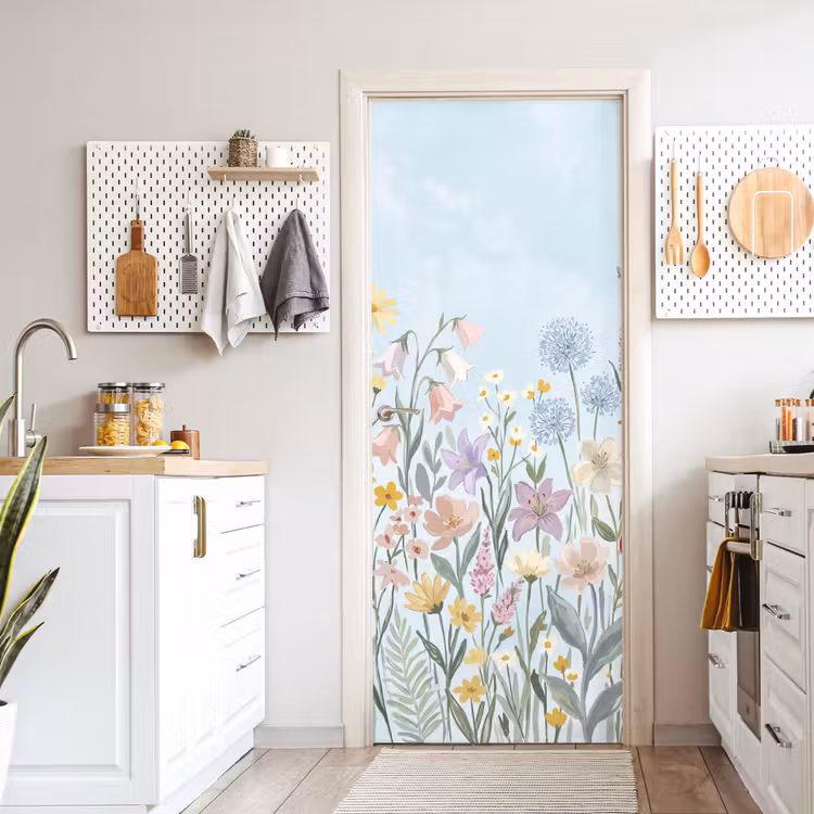 Deursticker - Weidebloemen - Illustratie - Kleurrijk — 7