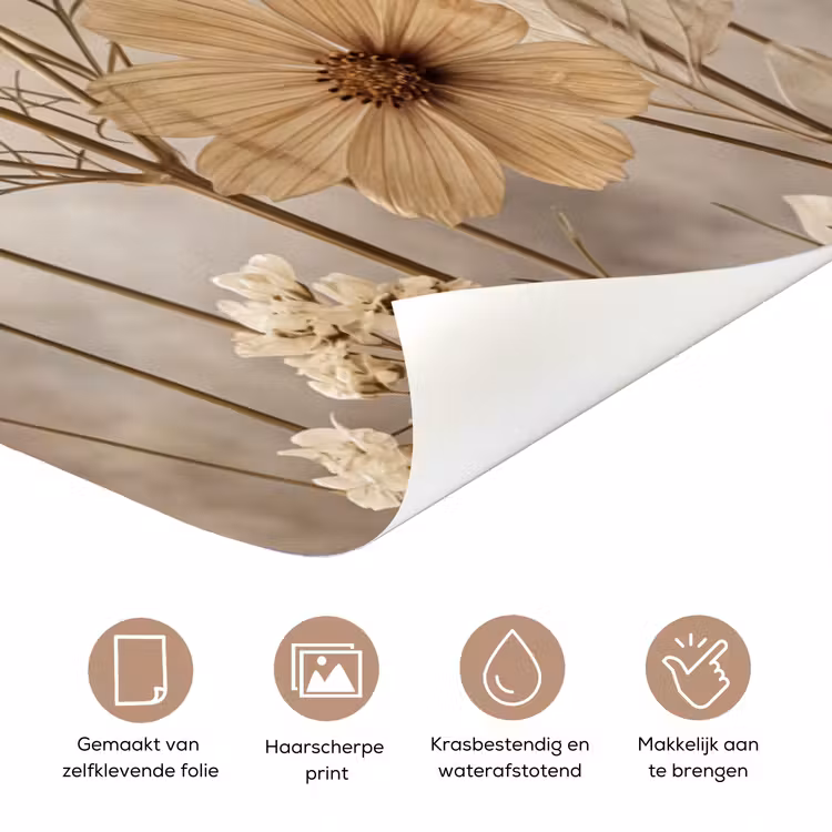 Deursticker - Wilde bloemen - Botanisch - Vintage - Natuur - Rustiek — 3