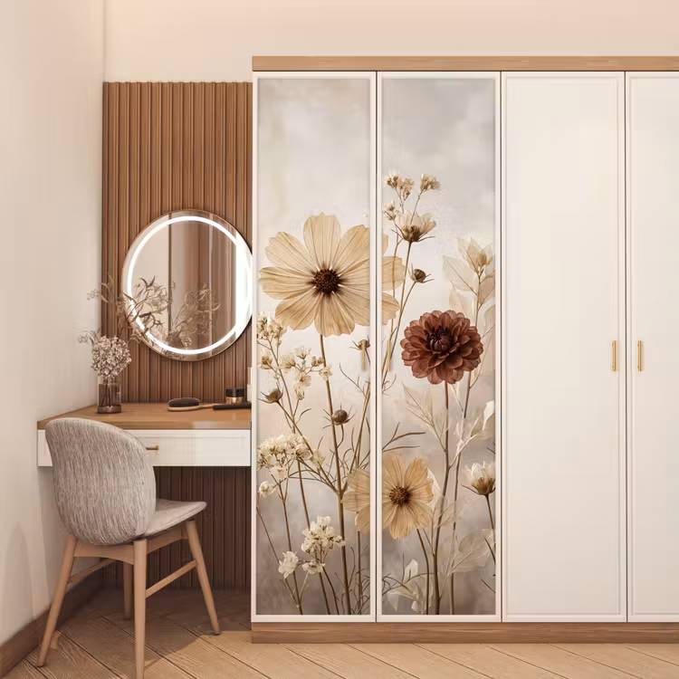 Deursticker - Wilde bloemen - Botanisch - Vintage - Natuur - Rustiek — 5