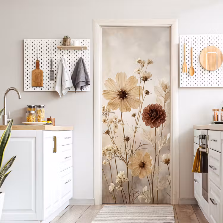 Deursticker - Wilde bloemen - Botanisch - Vintage - Natuur - Rustiek — 7