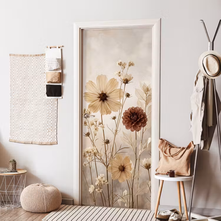 Deursticker - Wilde bloemen - Botanisch - Vintage - Natuur - Rustiek — 8
