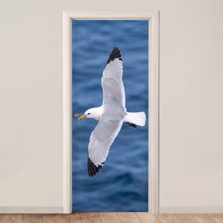 Deursticker - Zeemeeuw - Oceaan - Blauw — 1
