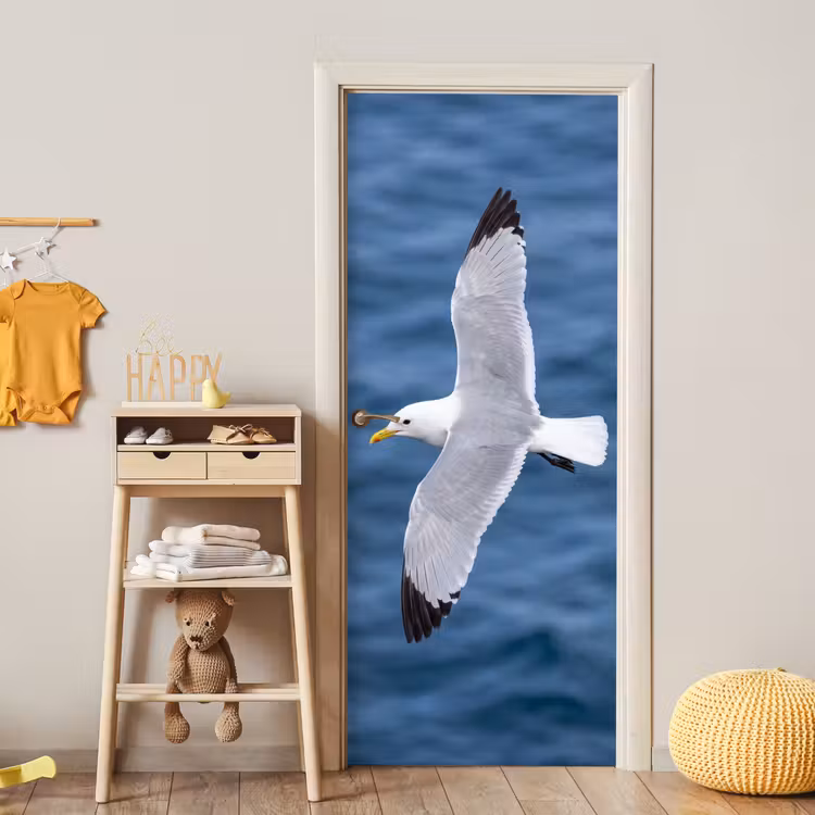 Deursticker - Zeemeeuw - Oceaan - Blauw — 6