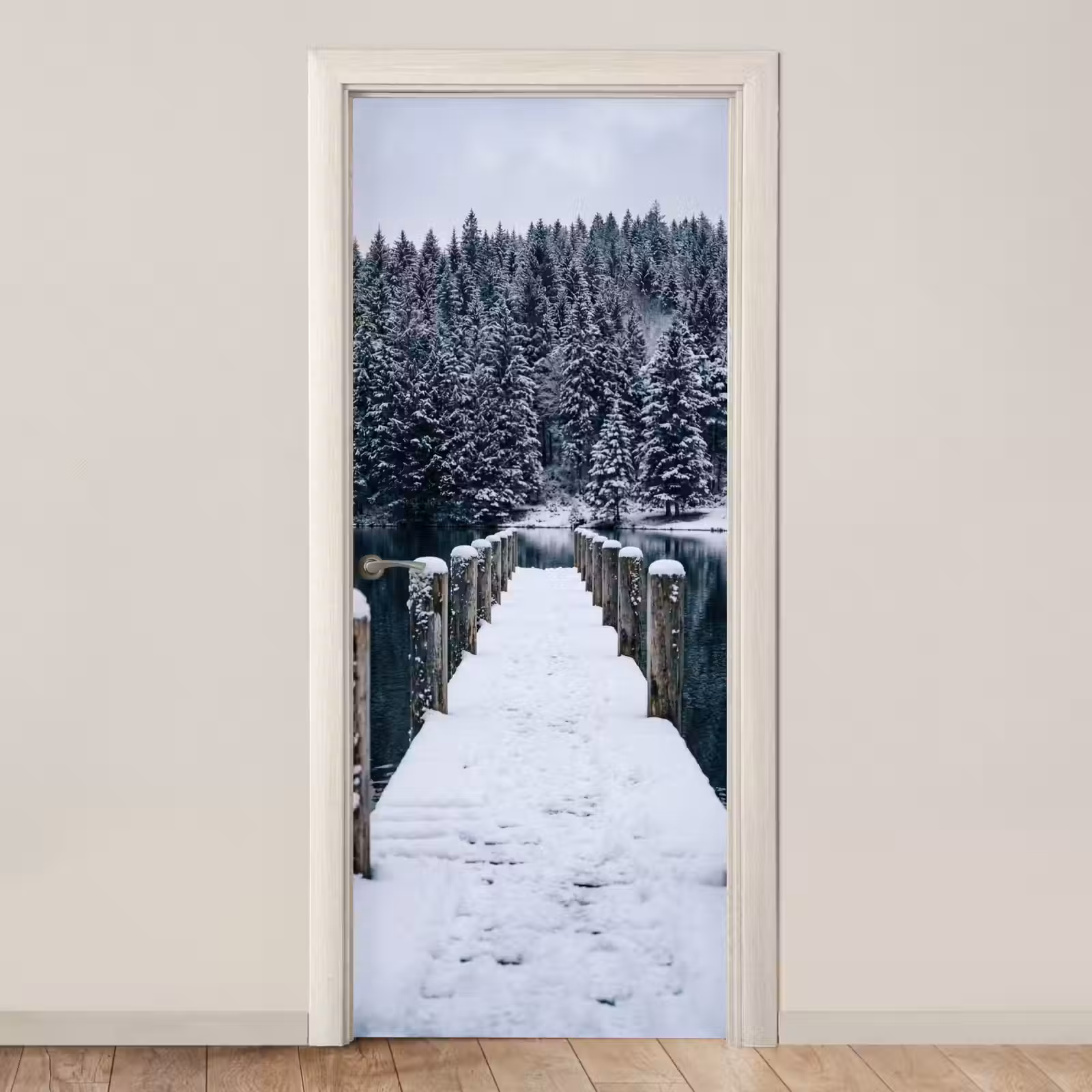 Deursticker - Steiger - Meer - Sneeuw - Bergen - Rustgevend — 1
