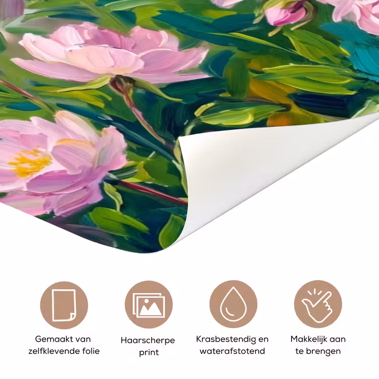 Deursticker - Kolibrie - Bloemen - Natuur - Kleurrijk — 3