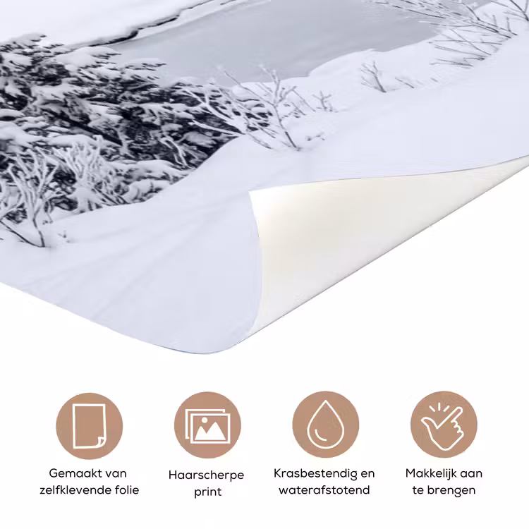 Deursticker - Rivier - Bevroren - Landschap - Winter — 3