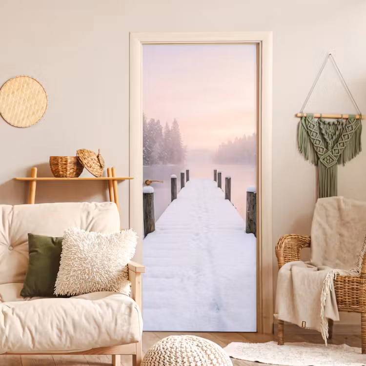 Deursticker - Steiger - Meer - Mist - Winter - Serene — 4