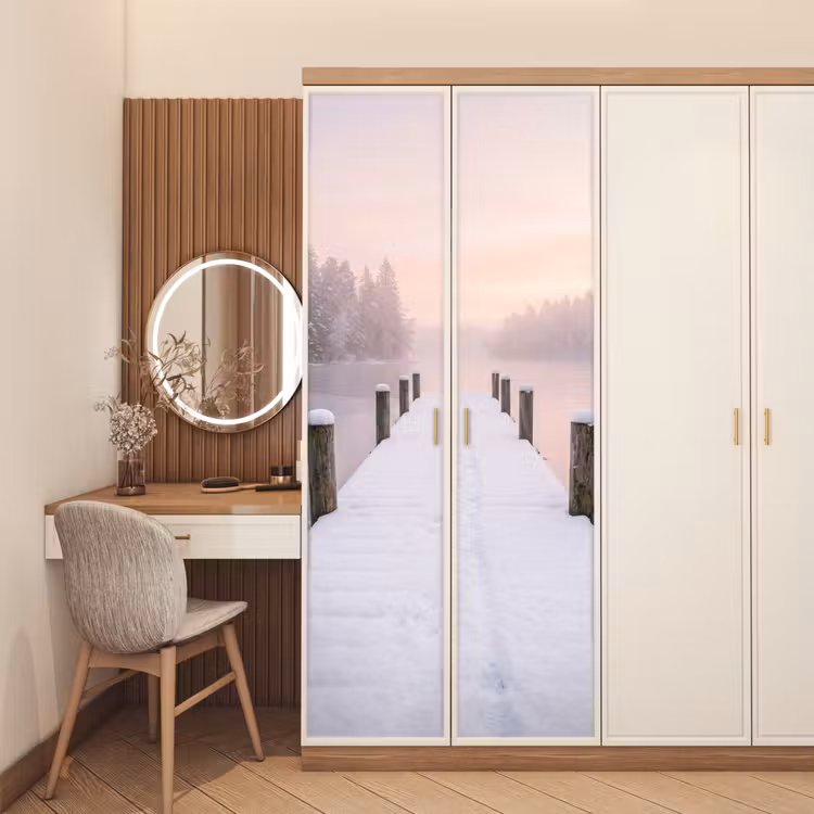 Deursticker - Steiger - Meer - Mist - Winter - Serene — 5