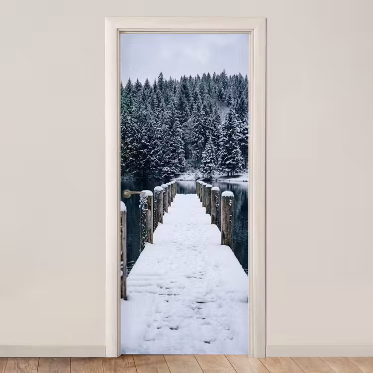 Deursticker - Steiger - Meer - Sneeuw - Bergen - Rustgevend — 1