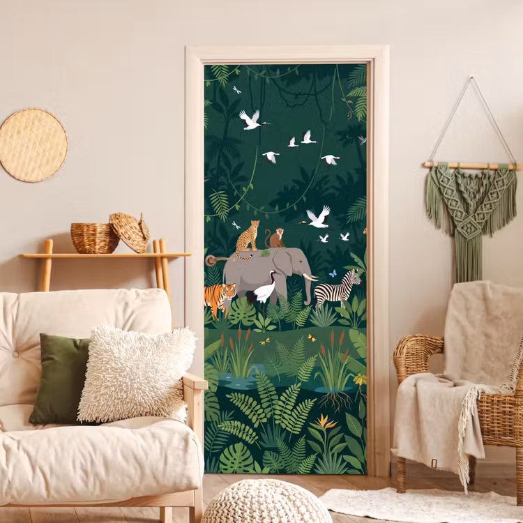 Deursticker - Tropisch - Jungle - Groen — 4