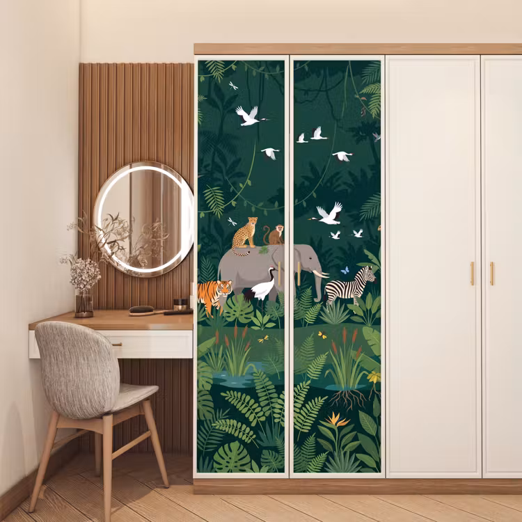 Deursticker - Tropisch - Jungle - Groen — 5
