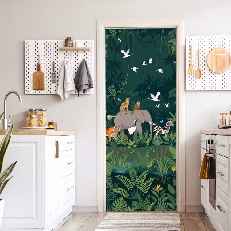 Deursticker - Tropisch - Jungle - Groen — 7