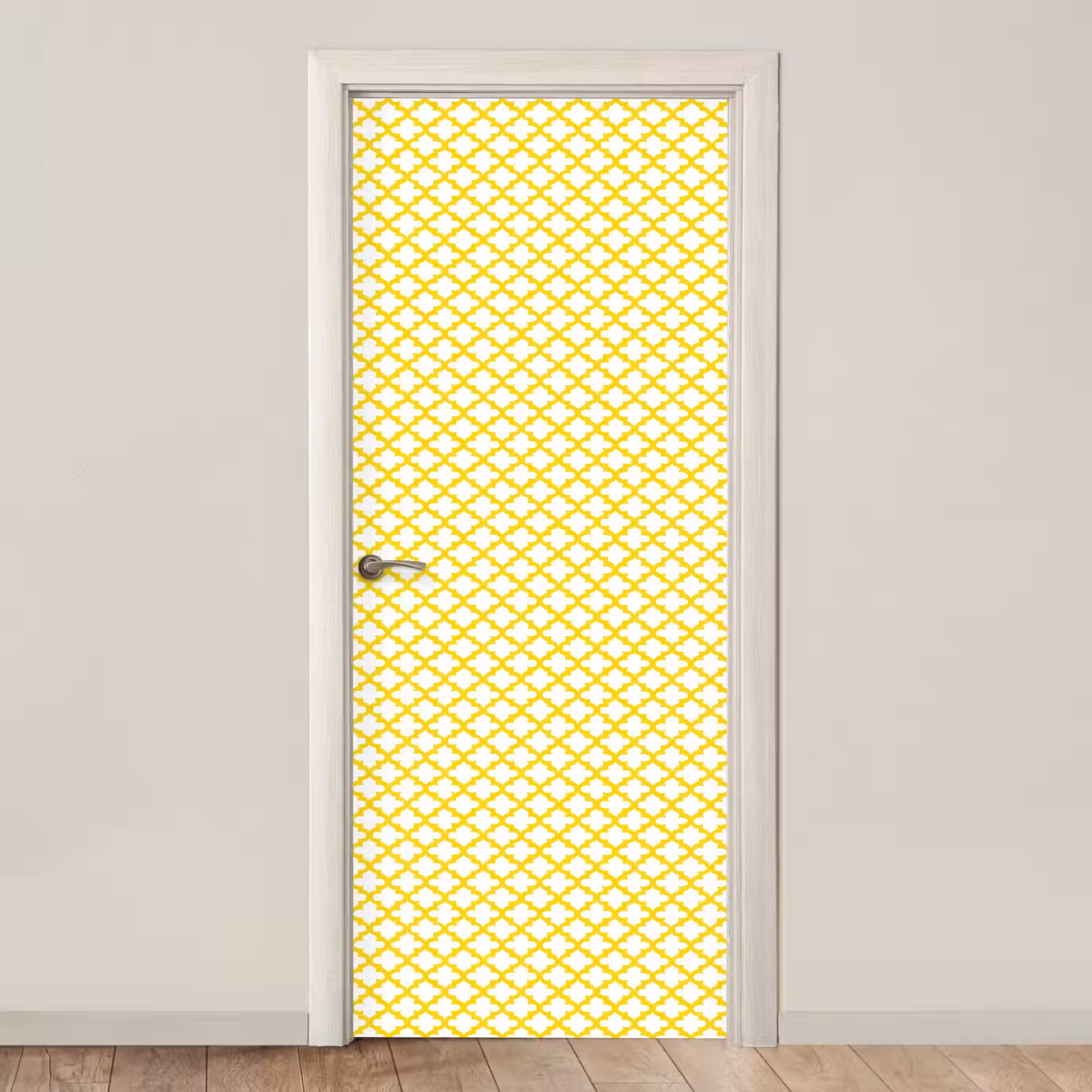 Deursticker - Patroon - Geometrisch - Klassiek - Geel — 1