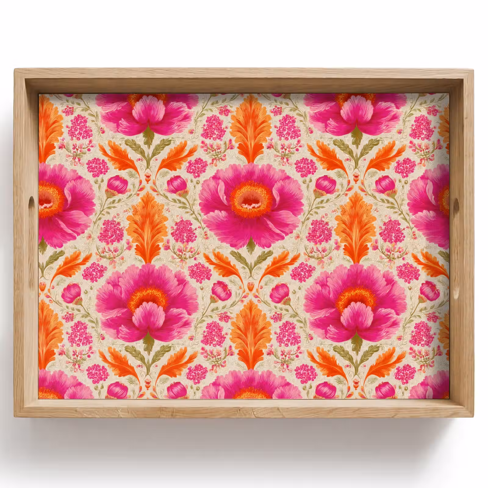 Dienblad - Bloemen - Barok - Roze - Oranje — 1