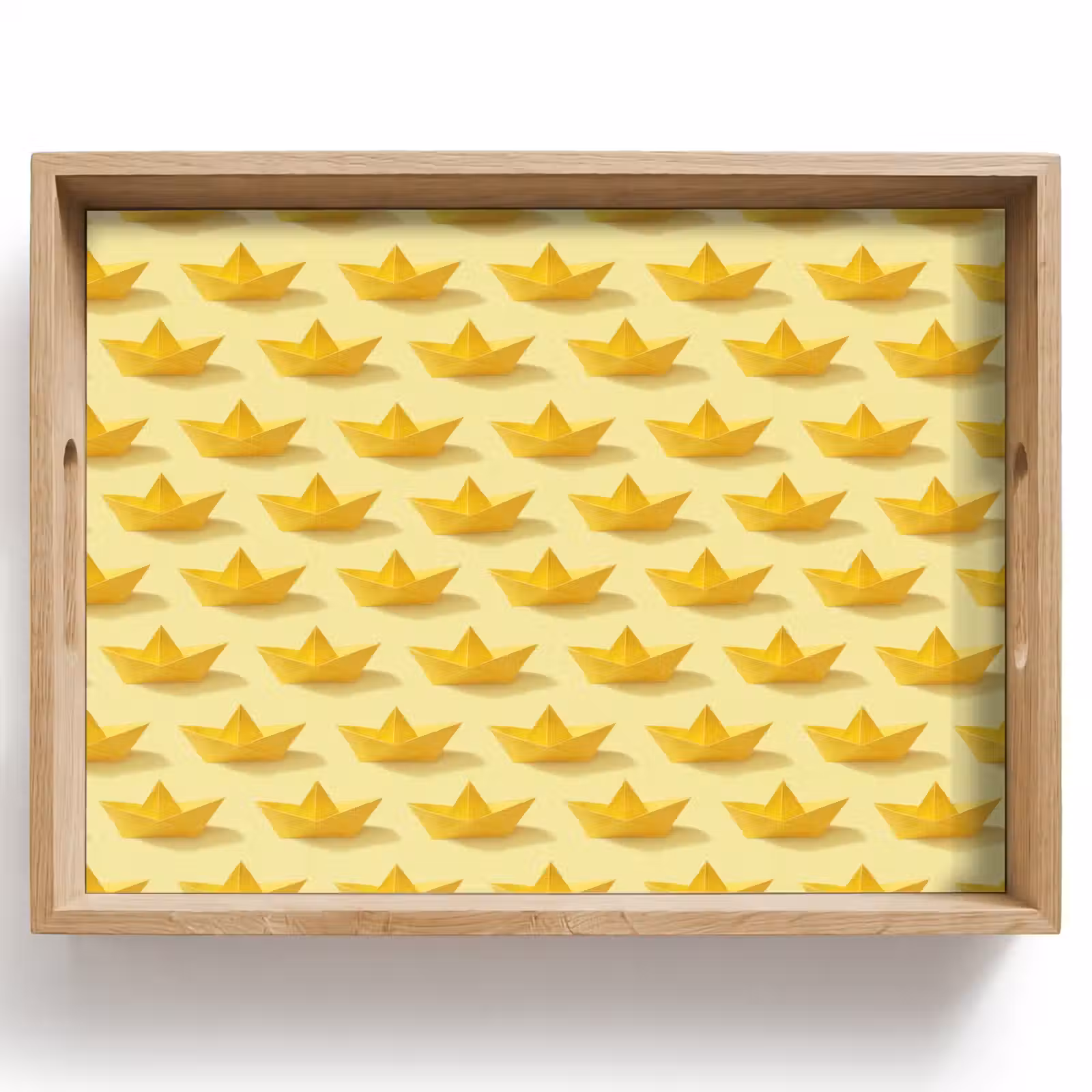 Dienblad - Bootjes - Origami - Creatief - Geel — 1