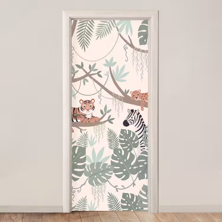 Deursticker - Jungle - Rustiek - Pastel — 1