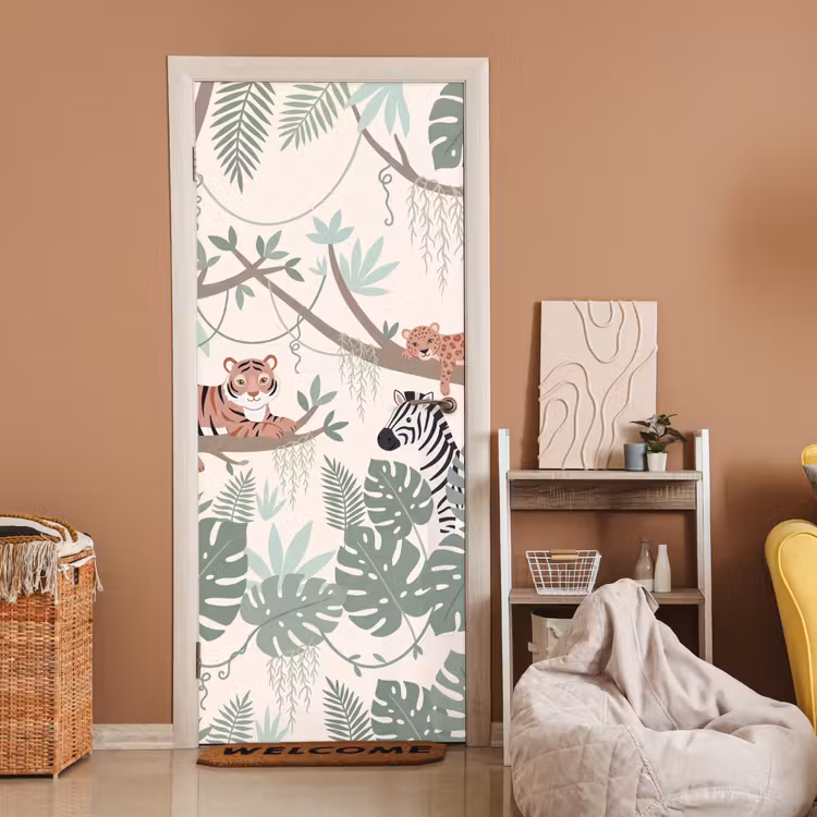 Deursticker - Jungle - Rustiek - Pastel — 2