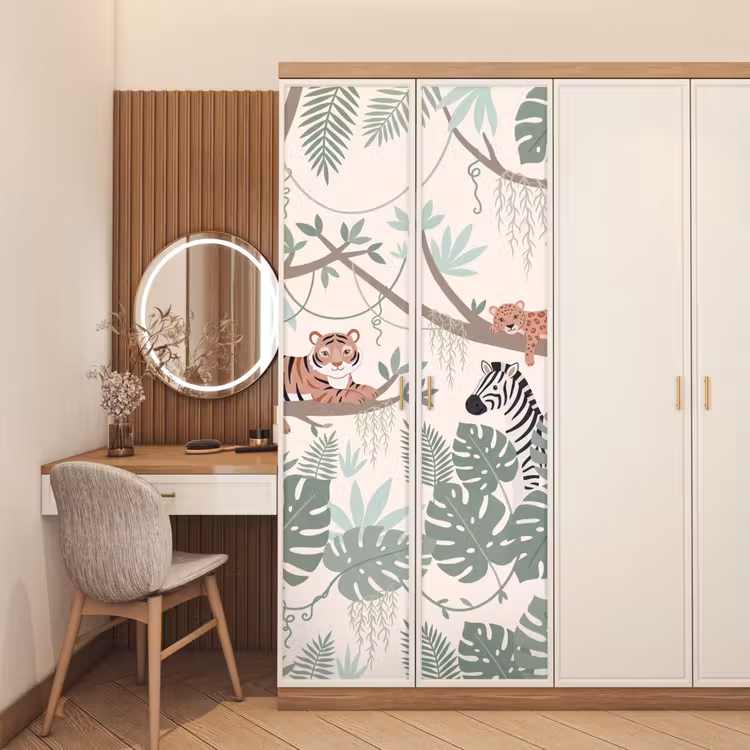 Deursticker - Jungle - Rustiek - Pastel — 5