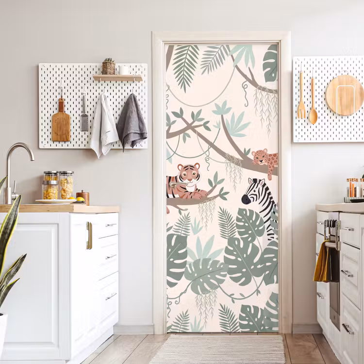 Deursticker - Jungle - Rustiek - Pastel — 7