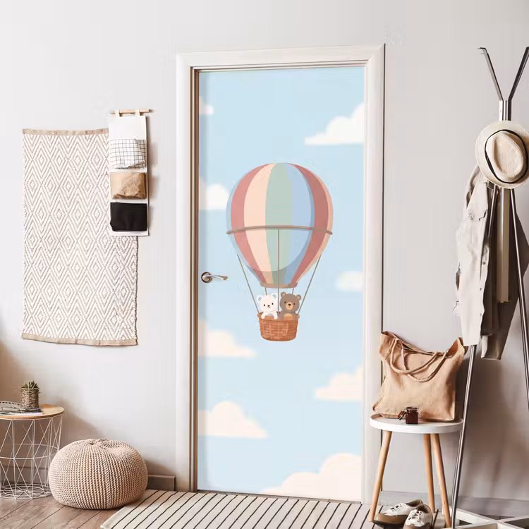 Deursticker - Luchtballon - Beren - Pastel — 8