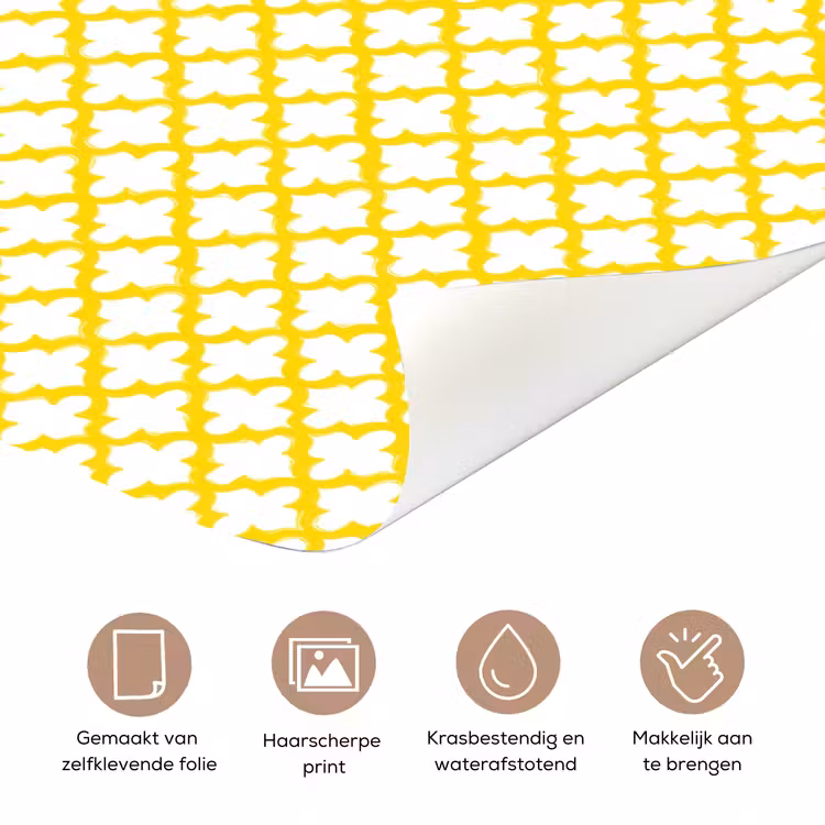 Deursticker - Patroon - Geometrisch - Klassiek - Geel — 3
