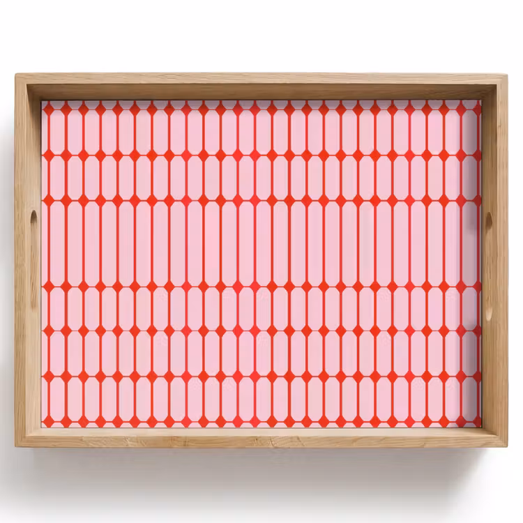 Dienblad - Geometrisch - Minimalistisch - Rood - Roze — 1
