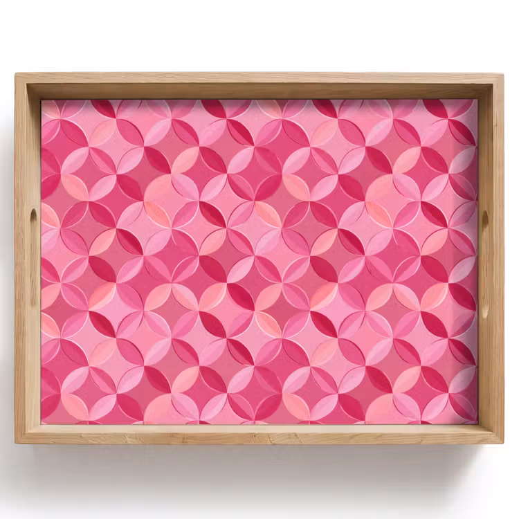 Dienblad - Geometrisch - Mozaïek - Modern - Roze — 1