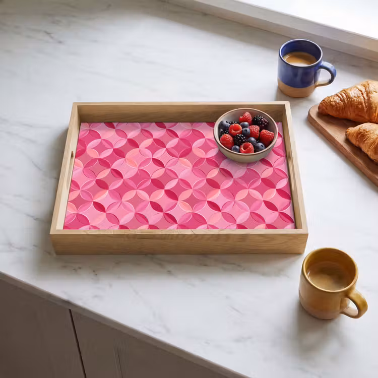 Dienblad - Geometrisch - Mozaïek - Modern - Roze — 4