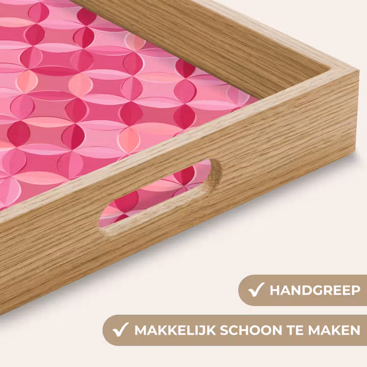 Dienblad - Geometrisch - Mozaïek - Modern - Roze — 5